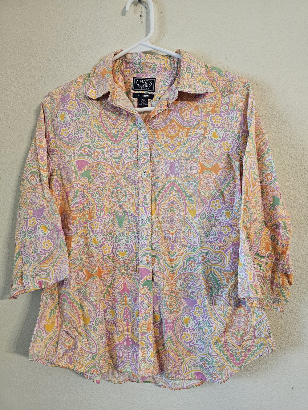 Chaps Women’s Pastel Paisley Button-Up Shirt